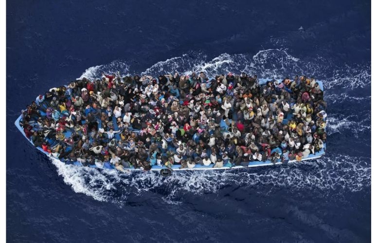 The Raft of Lampedusa — Massimo Sestini — 2014