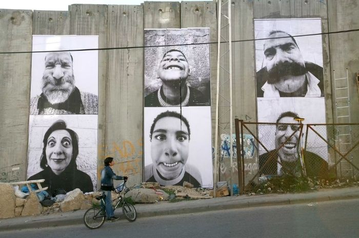 Face2Face, Mur de séparation Côté palestinien JR
